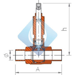 Valvula esfera empotrar Ø15 18 22 28 Soldar UNICAP STH 