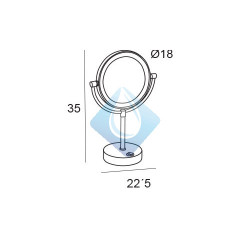 Espejo de mano con doble aumento y dos tipos de luz Led 4w