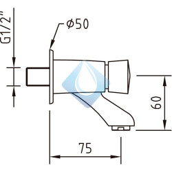 Grifo lavabo mural Temporizado