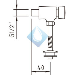 Grifo urinario mural Temporizado