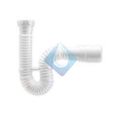 Sifón Extensible blanco con tuercas 1 1/2" Ø  40-32mm