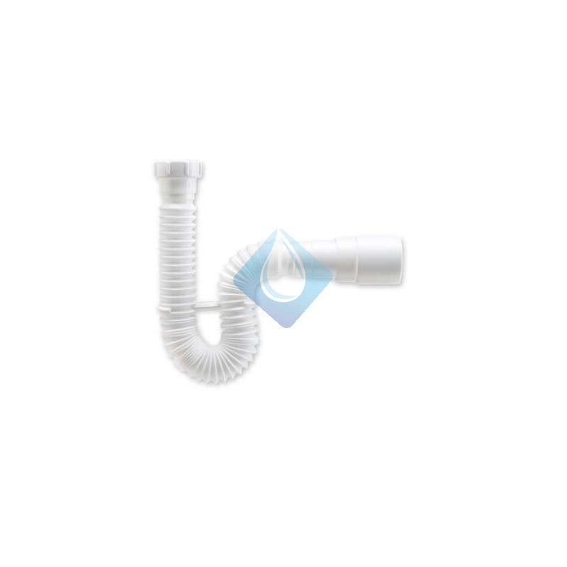 Sifón Extensible blanco con tuercas 1 1/2" Ø  40-32mm