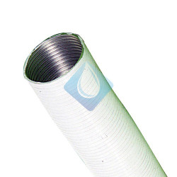 Tubo aluminio blanco compacto evacuacion de gases