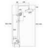 Columna monomando de ducha Cromo Ø 200mm dilar 