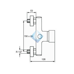 Columna monomando de ducha Cromo Ø 200mm dilar 