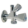 Grifo Lavadora Doble y llave escuadra  ½" X 3/8" X¾" S/Tuerc