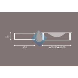 Estructura para lavabo con toallero 600/800/1000