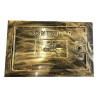 Puerta contador Aluminio Acabado Oro/dorado Con grifo simbolo agua.
