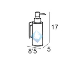 Dosificador jabón pared adhesivo (Medidas)