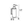 Dosificador jabón pared fijación tornillos(Medidas)
