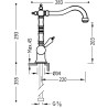 Monomando fregadero vertical ABATIBLE-CLASIC-TRES cromo