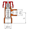 Llave escuadra H3/8" x M 3/8"  -STH- ISO90