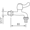 Grifo jardin cromo 1/2" x 1/2"