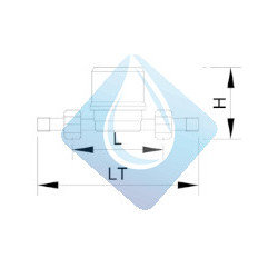 Contador chorro unico Lectura Frontal Agua fria abastecimiento