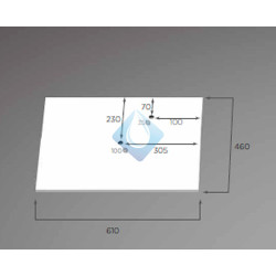 Encimera para lavabo 61x46