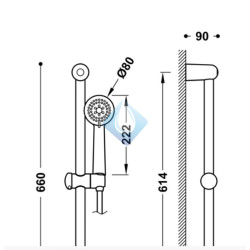 Conjunto de barra ducha (Medidas)