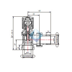 Válvula de presión diferencial ¾' H (Medidas)