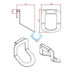 Soporte ACC para secador MINIMAL (Medidas)