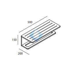 Repisa toallero Solid Surface (Medidas)