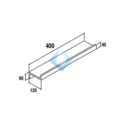 Repisa barandilla 400 mm SOLID SURFACE