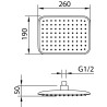 Rociador ducha cuadrado ABS 260x190 mm Trend