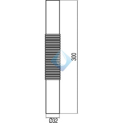 Tubo flexible corrugado para sifón telescópico tipo botella