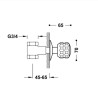 Llave de paso empotrada 3/4" TRES (Medidas)