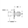 Llave de paso roscar 1/2" TRES
(Medidas)