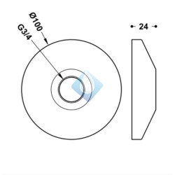 Florón para excéntricas especiales Ø 100 mm