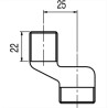 Excéntrica con silenciador desplazamiento 25 mm (Medidas)