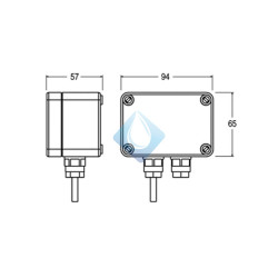 Alimentador red eléctrica (115V/230V) en cajetín estanco. Grifería Electrónica/ Temporizada (Medidas)