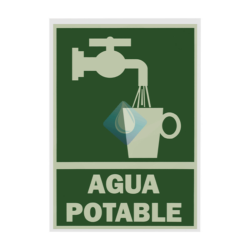 Cartel "AGUA POTABLE" 21x30 cm