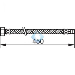 Tubo flexible Macho 8x1 - R3/8" Long. 450 mm