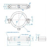 Abrazadera isofónica M6 Ø 12 - 15 -22  -18 - 28 -35 - 42 -54 -63