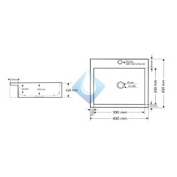 Lavabo Cuadrado sobre encimera (Medidas)