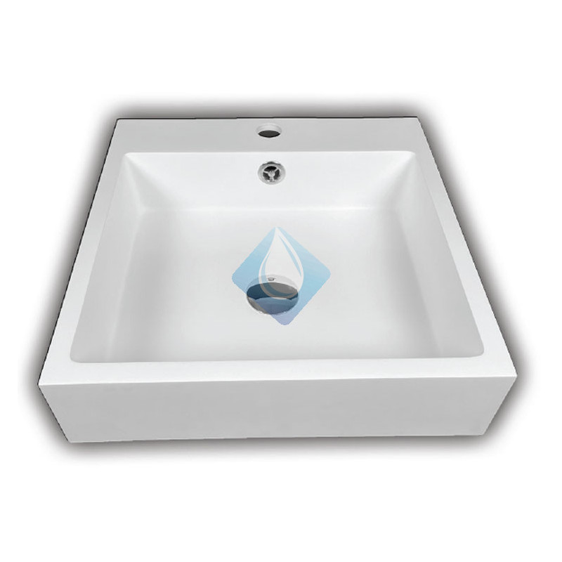 Lavabo Cuadrado sobre encimera Solid Surface