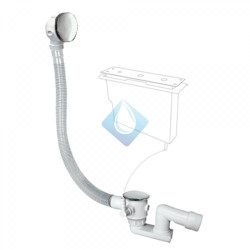 Válvula de desagüe Click-Clack para bañera con rebosadero