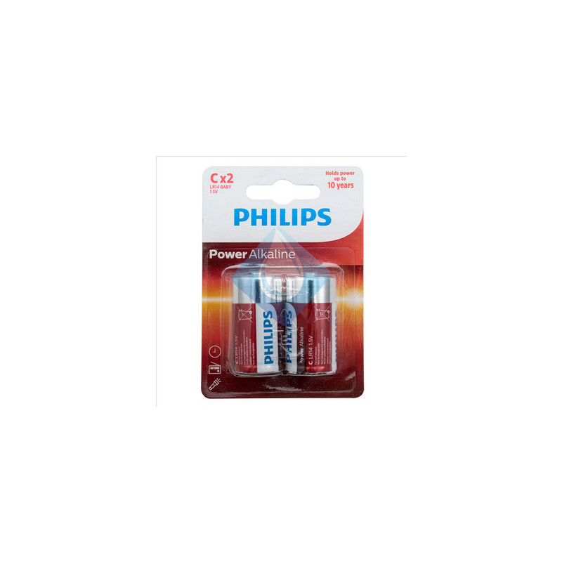 Pilas Alcalinas Philips LR14 (C)