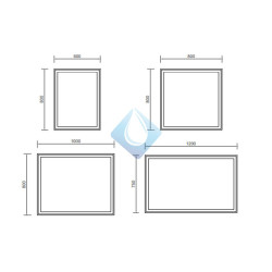 Espejo luz LED ( Medida)