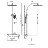 Columna de ducha termostática (Medidas)