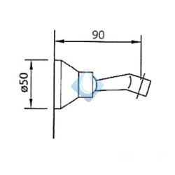 Soporte Ducha pared (Medidas)