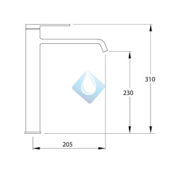 Grifo de lavabo monomando (Medidas)