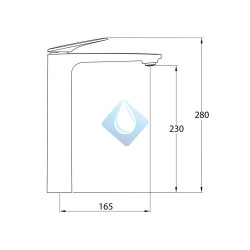 Grifo de lavabo monomando 230 mm (Medidas)