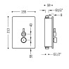 Grifo temporizado empotrado con selector de temperatura para ducha