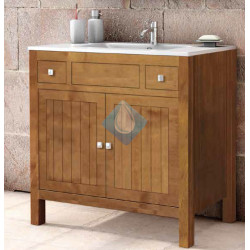 Mueble de lavabo Nogal