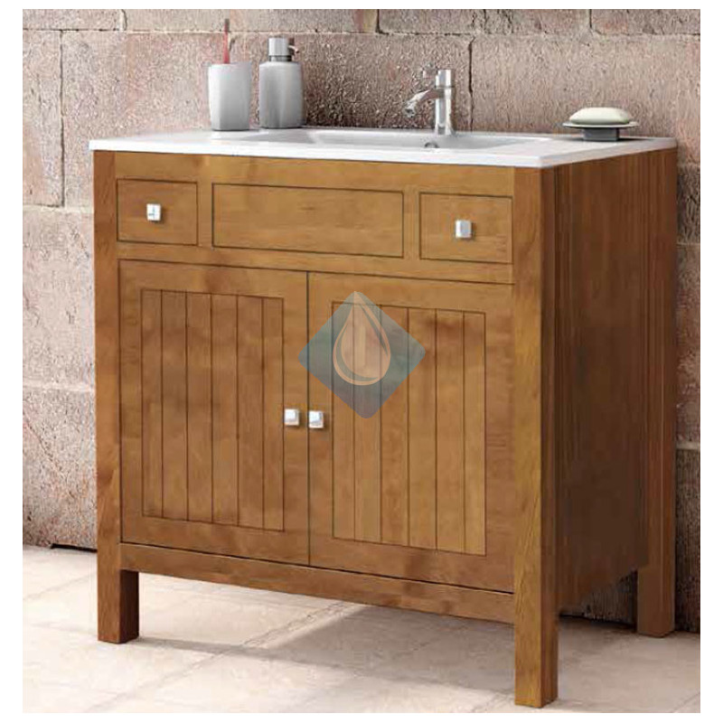 Mueble de lavabo Nogal