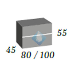 Mueble para lavabo sobre encimera (Medidas)