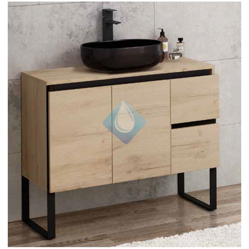 Mueble de baño Roble 100 cm