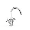 Grifo alto bimando lavabo cromo