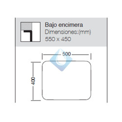 Fregadero seno INOX para mueble de 60